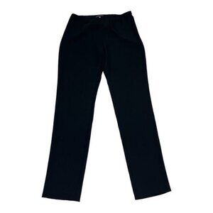 Eileen Fisher Black Straight Leg Elastic Waistband Pants Size XS